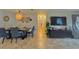 Dining area with built-in bench seating and dark wood table at 730 Ne 18Th Ave, Ocala, FL 34470