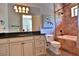 Bathroom with granite countertops, a soaking tub, and tile flooring at 1525 Se 59Th St, Ocala, FL 34480