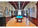 Game room featuring a pool table and wood ceiling at 1485 Se 59Th St, Ocala, FL 34480