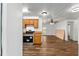Kitchen with stainless steel appliances and wood cabinets at 903 Aloha Way, Lady Lake, FL 32159