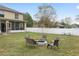 Serene backyard with fire pit and seating area at 4535 Se 32Nd Pl, Ocala, FL 34480