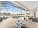 Screened pool with patio furniture and seating at 4736 Se 34Th St, Ocala, FL 34480