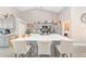 Modern kitchen with a large quartz island and gray shaker cabinets at 4736 Se 34Th St, Ocala, FL 34480