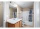 Small bathroom with tub shower combo at 3107 Ne 24 Pl, Ocala, FL 34470