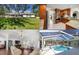 Collage showcasing home exterior, kitchen, living room, and screened pool at 5537 Sw 38 St, Ocala, FL 34474
