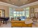 Spacious living room with a large window overlooking the golf course at 7070 Se 14Th Ct, Ocala, FL 34480
