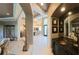 A stylish wet bar with a dark wood cabinet and a copper sink at 7070 Se 14Th Ct, Ocala, FL 34480