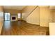 Living room with fireplace and laminate flooring at 3824 Ne 17Th Street Cir, Ocala, FL 34470