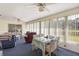 Bright sunroom features ample seating and views of the outdoors at 17855 Se 99Th Ave, Summerfield, FL 34491