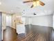 Open concept kitchen with island and stainless steel appliances at 17 Locust Lane Ter, Ocala, FL 34472