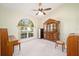 Home office featuring a large window, china cabinet, and writing desk at 5336 Sw 109Th Place Rd, Ocala, FL 34476