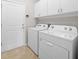 Laundry room with washer, dryer, cabinets and sink at 6119 Sw 93Rd Cir, Ocala, FL 34481