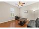 Home office with wooden furniture and ceiling fan at 10927 Se 168Th Loop, Summerfield, FL 34491