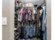 Well-organized closet with ample hanging space and shelving at 20390 Sw 57Th St, Dunnellon, FL 34431