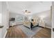 Bright bedroom with wood floors and a ceiling fan at 2704 Se 31St St, Ocala, FL 34471