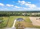Aerial view showcasing a single-Gathering home with a large yard and a driveway at 7403 Ne 22Nd Court Rd, Ocala, FL 34479