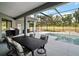 Relaxing pool area with covered patio and outdoor dining at 7403 Ne 22Nd Court Rd, Ocala, FL 34479