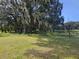 Backyard with large oak trees and Spanish moss at 8469 Las Palmas Way, Wildwood, FL 34785