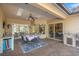 Outdoor kitchen and dining area with built-in grill at 17819 Sw 61St Lane Rd, Dunnellon, FL 34432