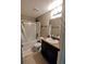 Clean bathroom with shower/tub combo and vanity at 21 Maple Crse, Ocklawaha, FL 32179