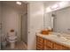 Clean bathroom featuring a shower and updated vanity at 3031 Se 5Th Ter # C, Ocala, FL 34471