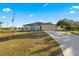 One-story home with teal door, driveway and American flag at 6560 Sw 129Th St, Ocala, FL 34473