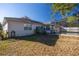 Landscaped backyard with a storage shed at 83 Almond Rd, Ocala, FL 34472