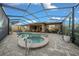Resort-style pool and spa with covered lanai, ideal for relaxation and recreation at 9146 Sw 65Th Loop, Ocala, FL 34481