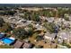 Aerial view showing the home's location in a quiet residential neighborhood at 24 Banyan Dr, Ocala, FL 34472