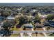 Aerial view showcasing a single-story home's location within a residential neighborhood at 24 Banyan Dr, Ocala, FL 34472