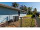 Backyard view, showing a fenced area and AC unit at 24 Banyan Dr, Ocala, FL 34472