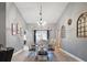 Bright dining room with wood flooring and chandelier at 2880 Se 34Th St, Ocala, FL 34471