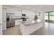 Modern kitchen with granite island, stainless steel appliances, and white cabinets at 6071 Sw 93Rd Loop, Ocala, FL 34476