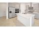 Modern kitchen with gray cabinets and granite countertops at 5886 Sw 78Th Avenue Rd, Ocala, FL 34474