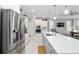 Sleek kitchen island with stainless steel appliances at 8916 Sw 78Th Street Rd, Ocala, FL 34481