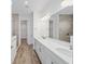 Bathroom with double vanity and large walk-in shower at 9757 Sw 79Th Lane Rd, Ocala, FL 34481