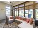 Spacious sunroom with ample seating and backyard views at 15750 Sw 11Th Court Rd, Ocala, FL 34473