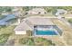 An aerial view of the screened-in pool and backyard at 2970 Se 40Th St, Ocala, FL 34480