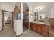 Bathroom with walk-in shower, double vanity, and tile at 3803 Se 6Th Ave, Ocala, FL 34480