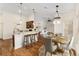 Modern kitchen with breakfast bar and dining area at 9901 Nw 6Th Ct, Ocala, FL 34475