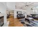 Bright living room featuring hardwood floors and a view of the kitchen at 1825 Se 36Th Pl, Ocala, FL 34471