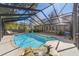 Spacious pool and patio area with screened enclosure at 1825 Se 36Th Pl, Ocala, FL 34471