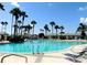 Resort-style pool with palm trees and lounge chairs at 9464 Se 132Nd Loop, Summerfield, FL 34491