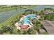 Community pool with a splash pad, lap lanes, and plenty of space for lounging at 9175 Sw 65Th Loop, Ocala, FL 34481