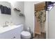 Clean bathroom with white vanity and shower/tub combo at 41 Hickory Trak, Ocala, FL 34472