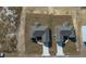 Top-down aerial view of two single-Gathering homes at 281 Locust Pass, Ocala, FL 34472