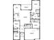 Floor plan of a single-story home with four bedrooms and a three-car garage at 3092 Canopy Oak Blvd, Wildwood, FL 34785