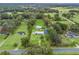 Aerial view of a house with a pool and barn on a large lot at 3505 Ne 97Th Street Rd, Anthony, FL 32617