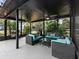 Relaxing screened-in poolside patio with comfortable seating at 3505 Ne 97Th Street Rd, Anthony, FL 32617