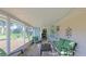Relaxing screened porch with seating and view of backyard at 8225 Sw 108Th Loop, Ocala, FL 34481
